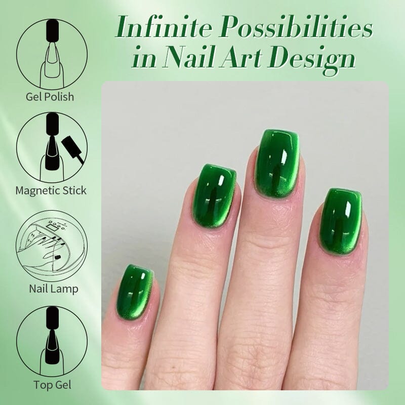 Green Colored Cat Magnetic Gel Polish MY269 Imperial Green 10ml Gel Nail Polish BORN PRETTY 