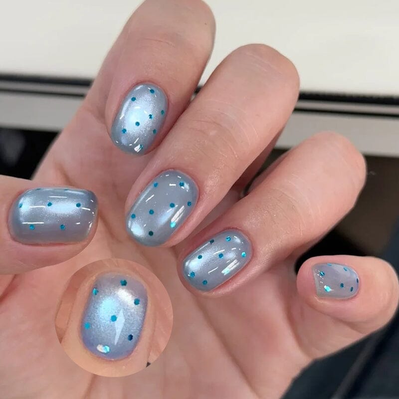 Blue Colored Cat Magnetic Gel Polish MY246 Crescent Bay 10ml Gel Nail Polish BORN PRETTY 