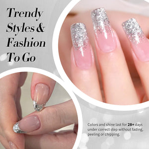 Silver Glitter Gel Polish SG22 Meteorite 15ml Gel Nail Polish BORN PRETTY 