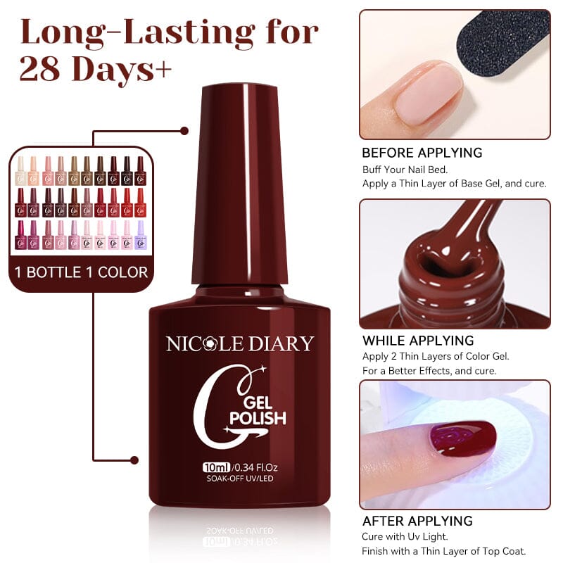 Color Gel Polish #51 10ml Clearance NICOLE DIARY 