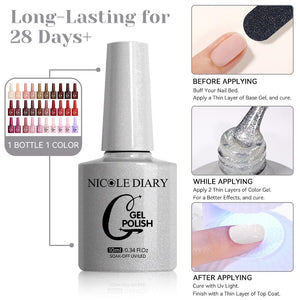 Color Gel Polish #57 10ml Clearance NICOLE DIARY 