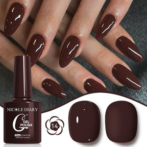 Color Gel Polish 10ml Gel Nail Polish NICOLE DIARY 14 