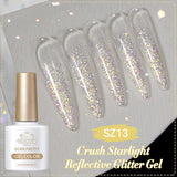 Reflective Glitter Gel Polish Crush Starlight 10ml Gel Nail Polish BORN PRETTY SZ13 