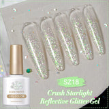 Reflective Glitter Gel Polish Crush Starlight 10ml Gel Nail Polish BORN PRETTY SZ18 