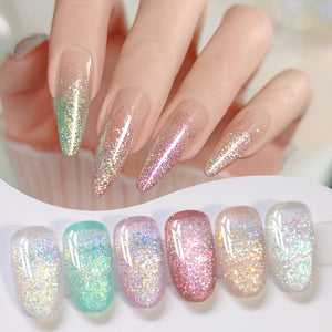 Reflective Glitter Gel Polish Crush Starlight 10ml Gel Nail Polish BORN PRETTY 