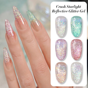 Reflective Glitter Gel Polish Crush Starlight 10ml Gel Nail Polish BORN PRETTY 
