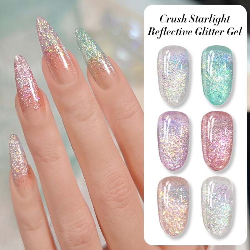 Reflective Glitter Gel Polish Crush Starlight 10ml Gel Nail Polish BORN PRETTY 