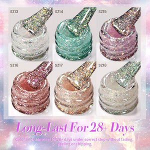 Reflective Glitter Gel Polish Crush Starlight 10ml Gel Nail Polish BORN PRETTY 