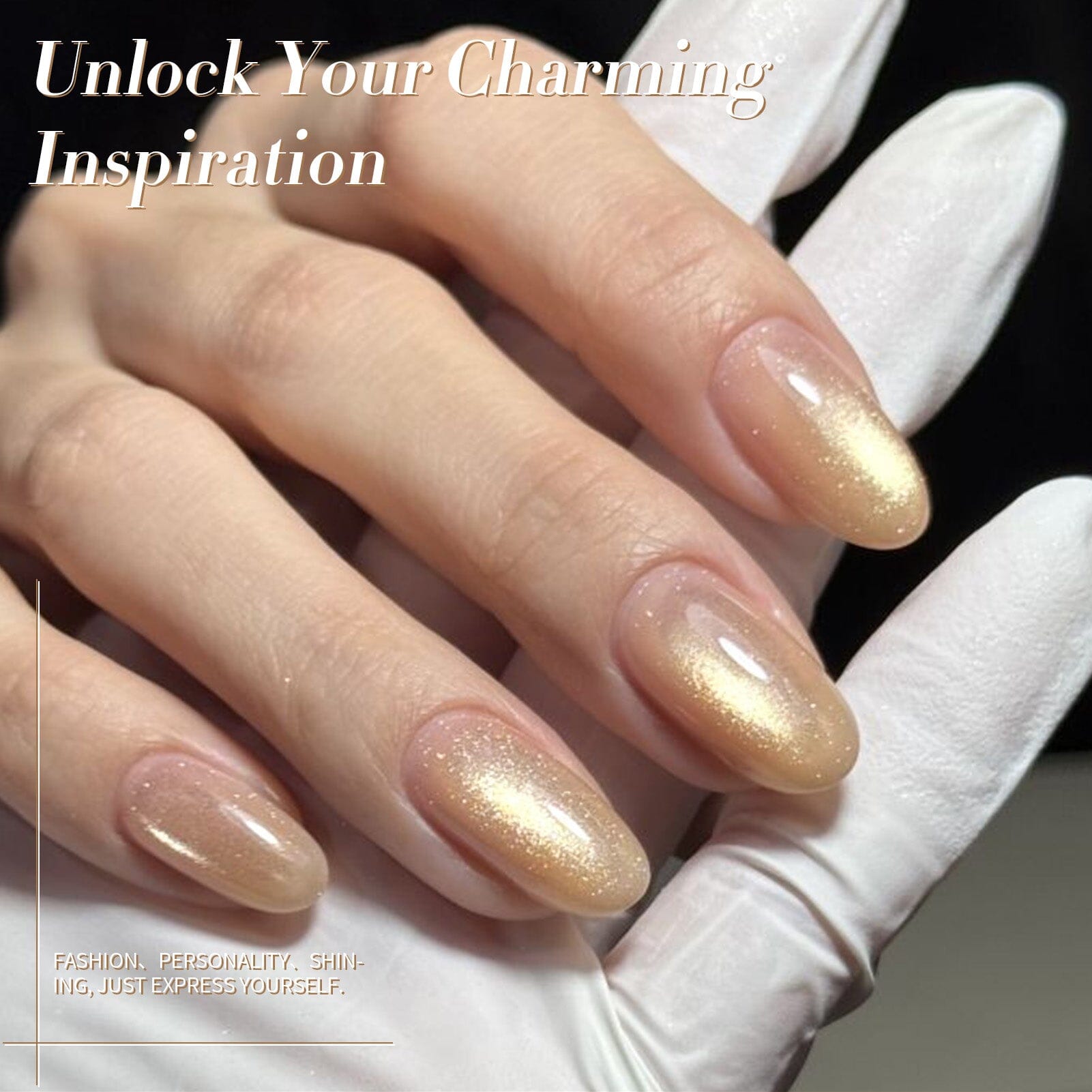 Gold Cat Magnetic Gel Polish MY277 Champagne 15ml Gel Nail Polish BORN PRETTY 