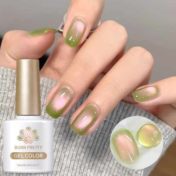 Green Colored Cat Magnetic Gel Polish MY278 Guava 10ml Gel Nail Polish BORN PRETTY 