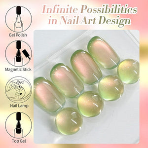 Green Colored Cat Magnetic Gel Polish MY278 Guava 10ml Gel Nail Polish BORN PRETTY 