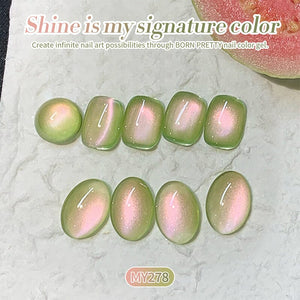 Green Colored Cat Magnetic Gel Polish MY278 Guava 10ml Gel Nail Polish BORN PRETTY 