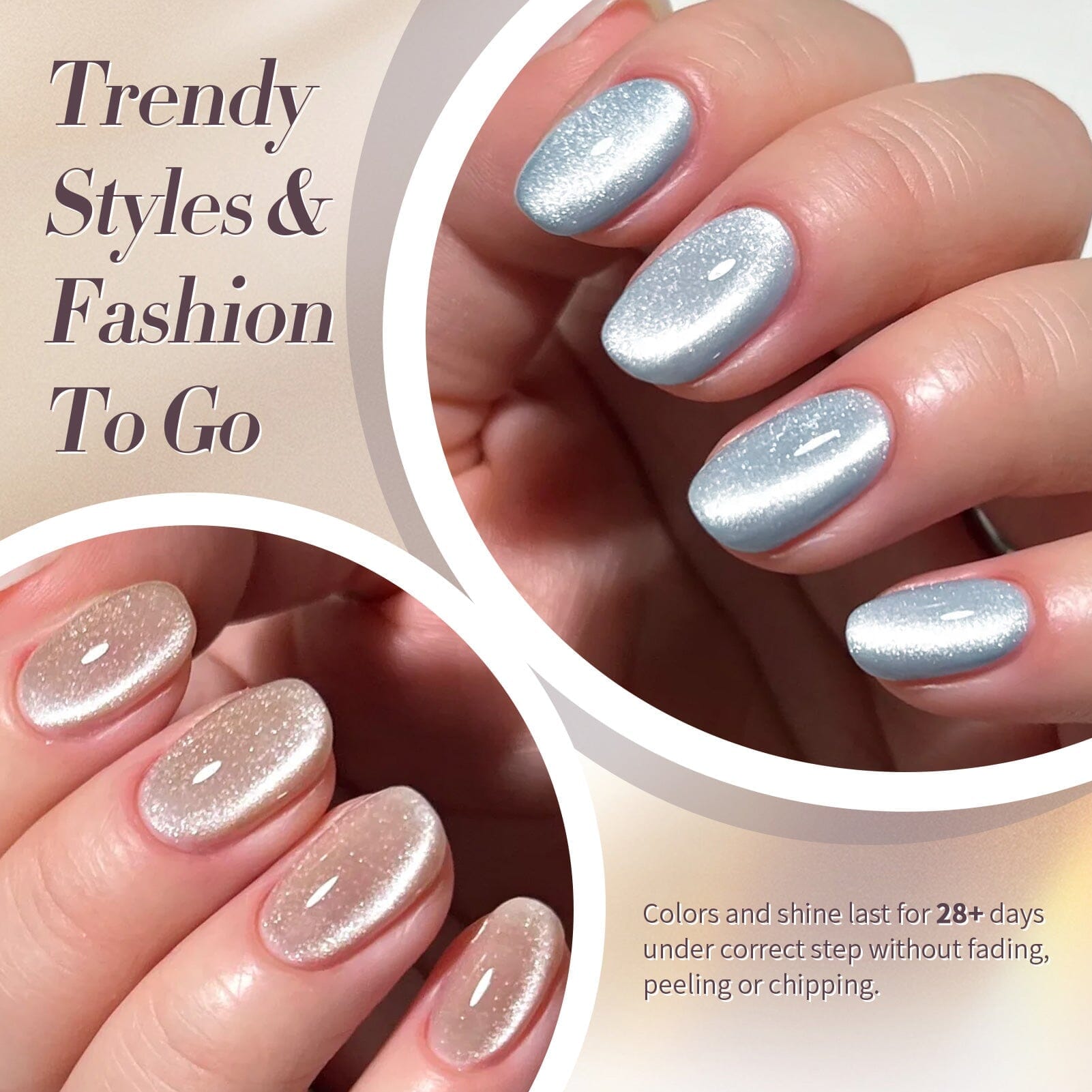 [US ONLY] 6 Colors Grey Cat Magnetic Gel Set M44 Celestial Vault 7ml Gel Nail Polish BORN PRETTY 
