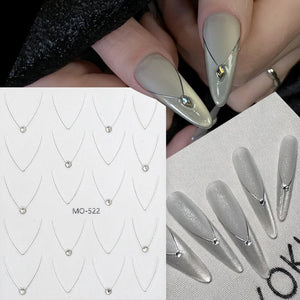 Gold Silver Starlight 3D Nail Sticker Nail Sticker No Brand 