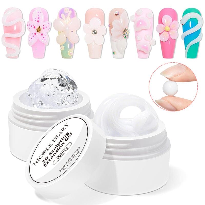 3D Sculpting Extension Gel 8ml Extension Nail Gel NICOLE DIARY 2 Colors 
