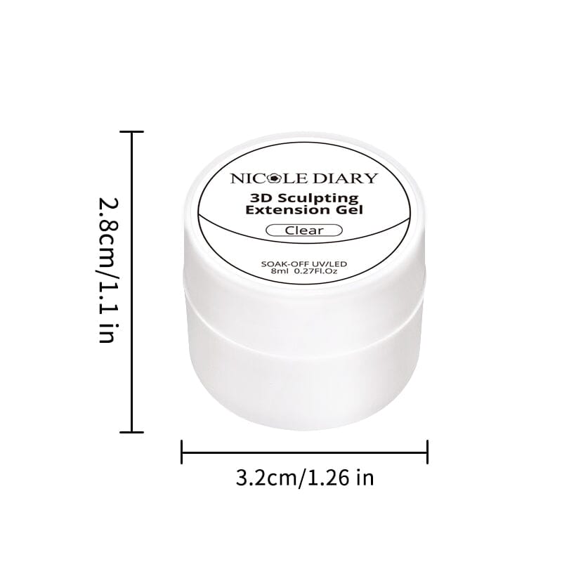 3D Sculpting Extension Gel 8ml Extension Nail Gel NICOLE DIARY 