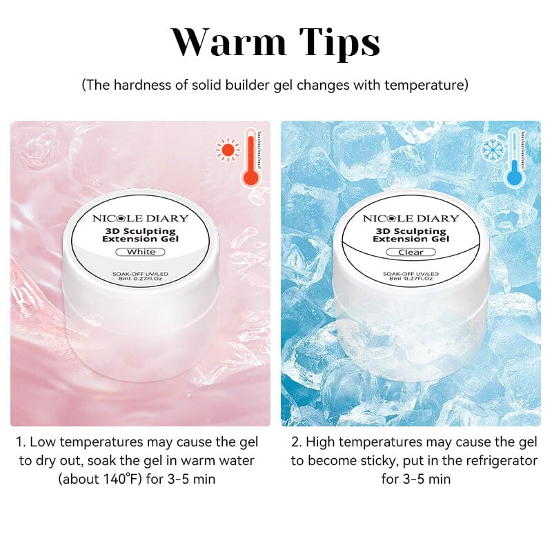 3D Sculpting Extension Gel 8ml Extension Nail Gel NICOLE DIARY 
