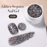 Glitter Sequins Nail Gel 7ml Gel Nail Polish LILYCUTE GG08 
