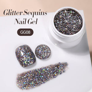 Glitter Sequins Nail Gel 7ml Gel Nail Polish LILYCUTE GG08 