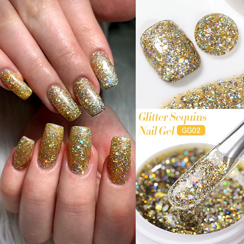 Glitter Sequins Nail Gel 7ml Gel Nail Polish LILYCUTE 