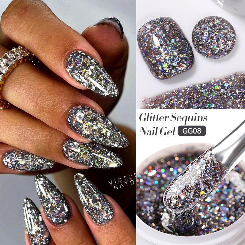 Glitter Sequins Nail Gel 7ml Gel Nail Polish LILYCUTE 