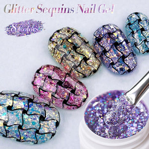 Glitter Sequins Nail Gel 7ml Gel Nail Polish LILYCUTE 