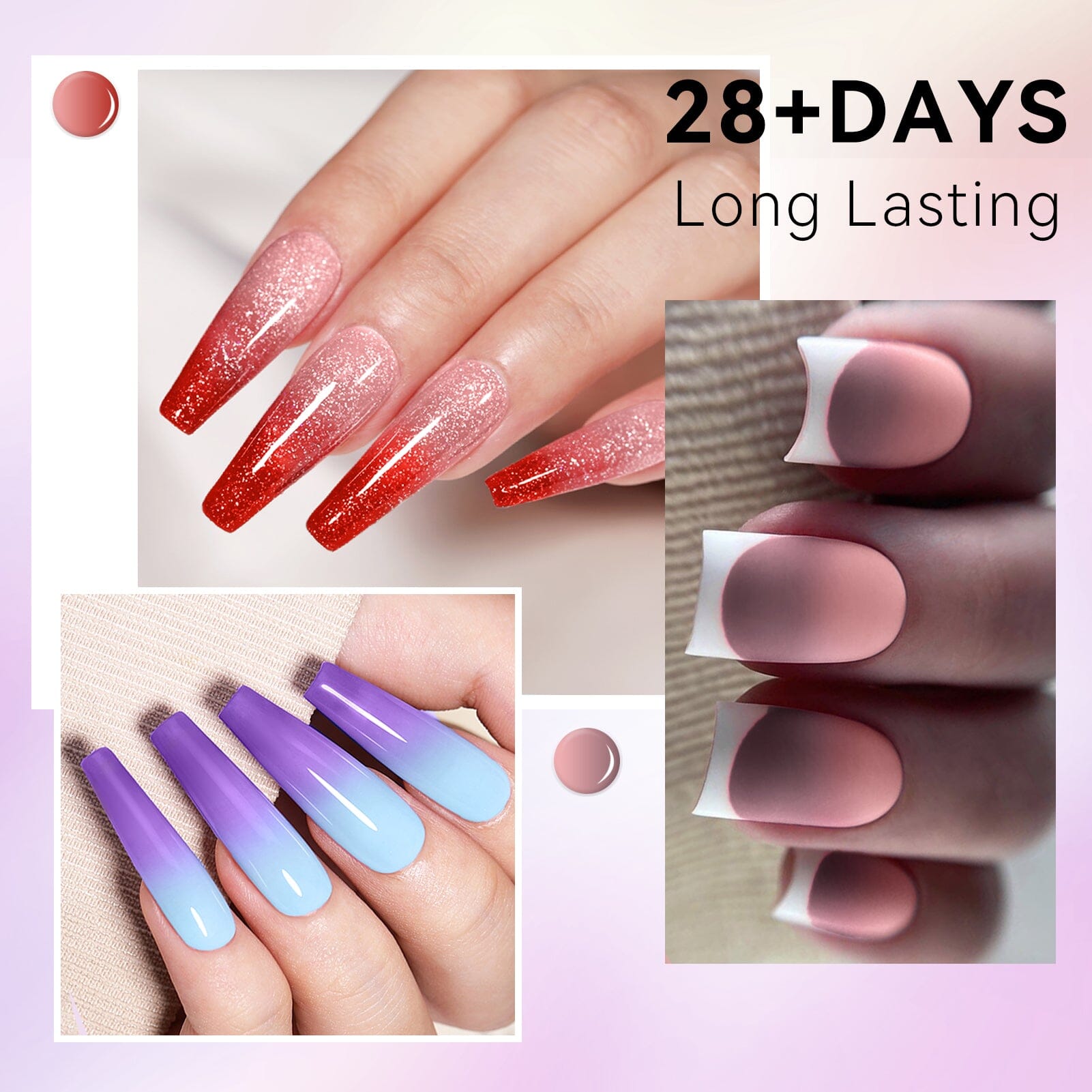 6 Colors Temperature-changing Gel Polish Set T16 NeoWave 7ml Gel Nail Polish BORN PRETTY 