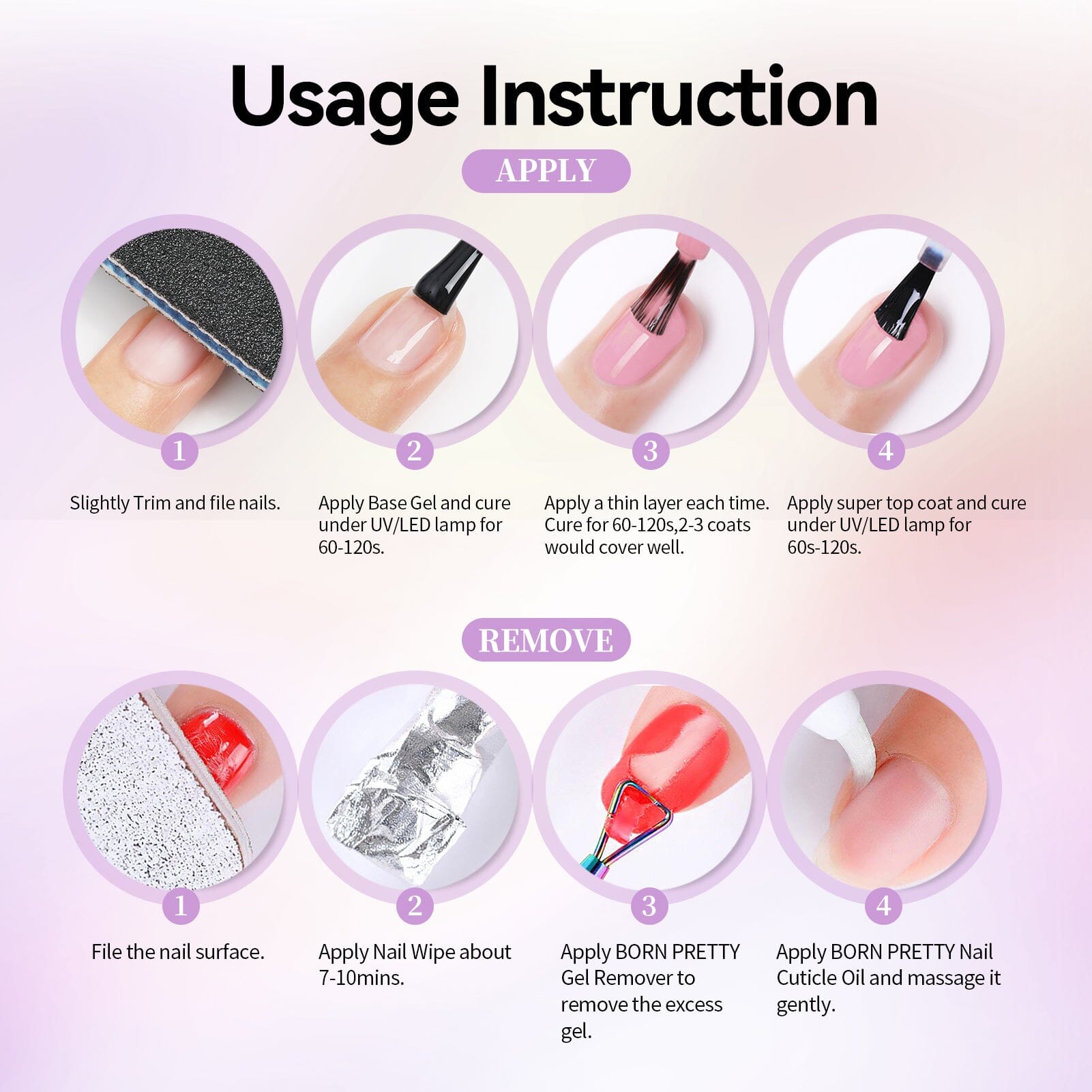 6 Colors Temperature-changing Gel Polish Set T16 NeoWave 7ml Gel Nail Polish BORN PRETTY 