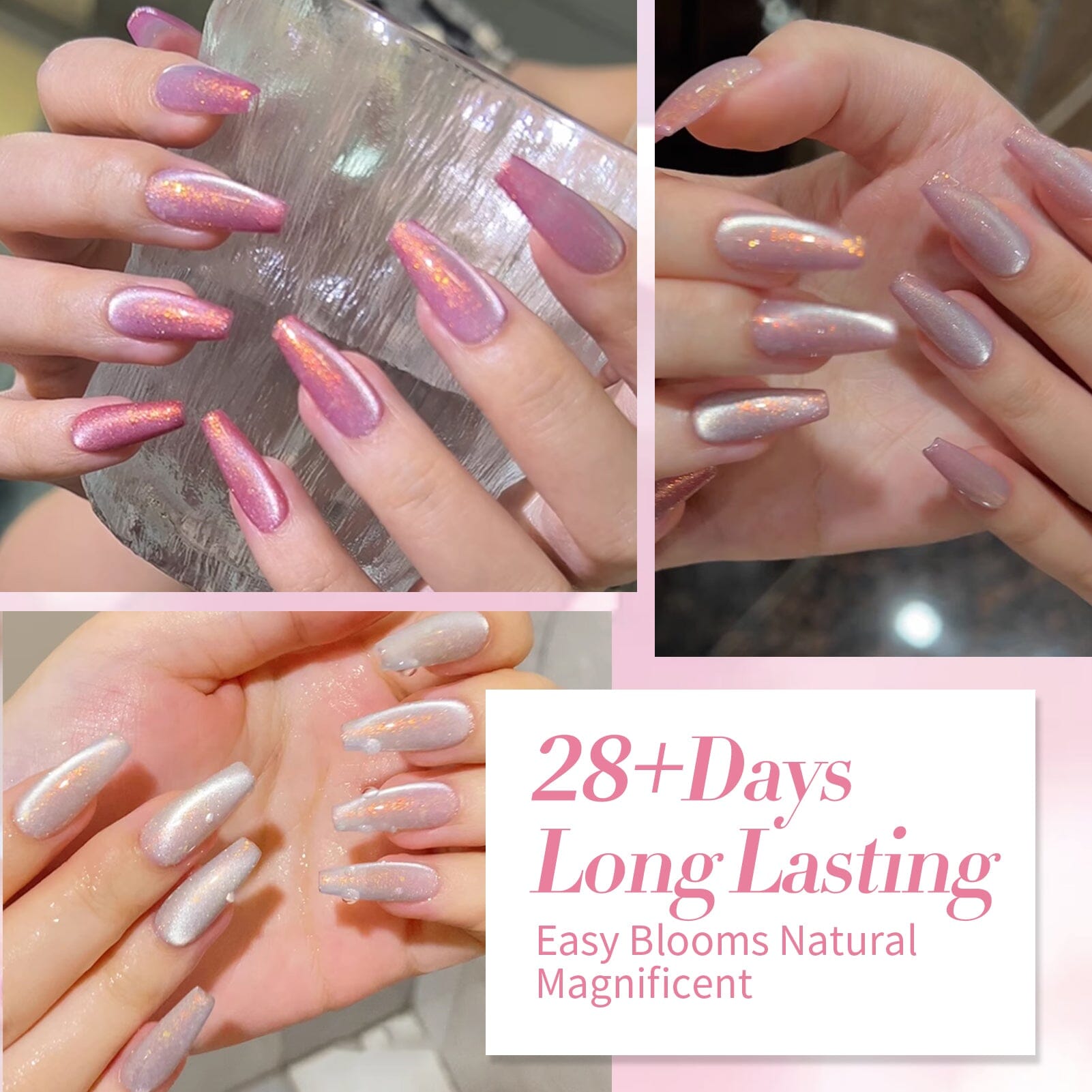Pink Temperature-changing Cat Magnetic Gel Polish MY295 Empty Dream 15ml Gel Nail Polish BORN PRETTY 