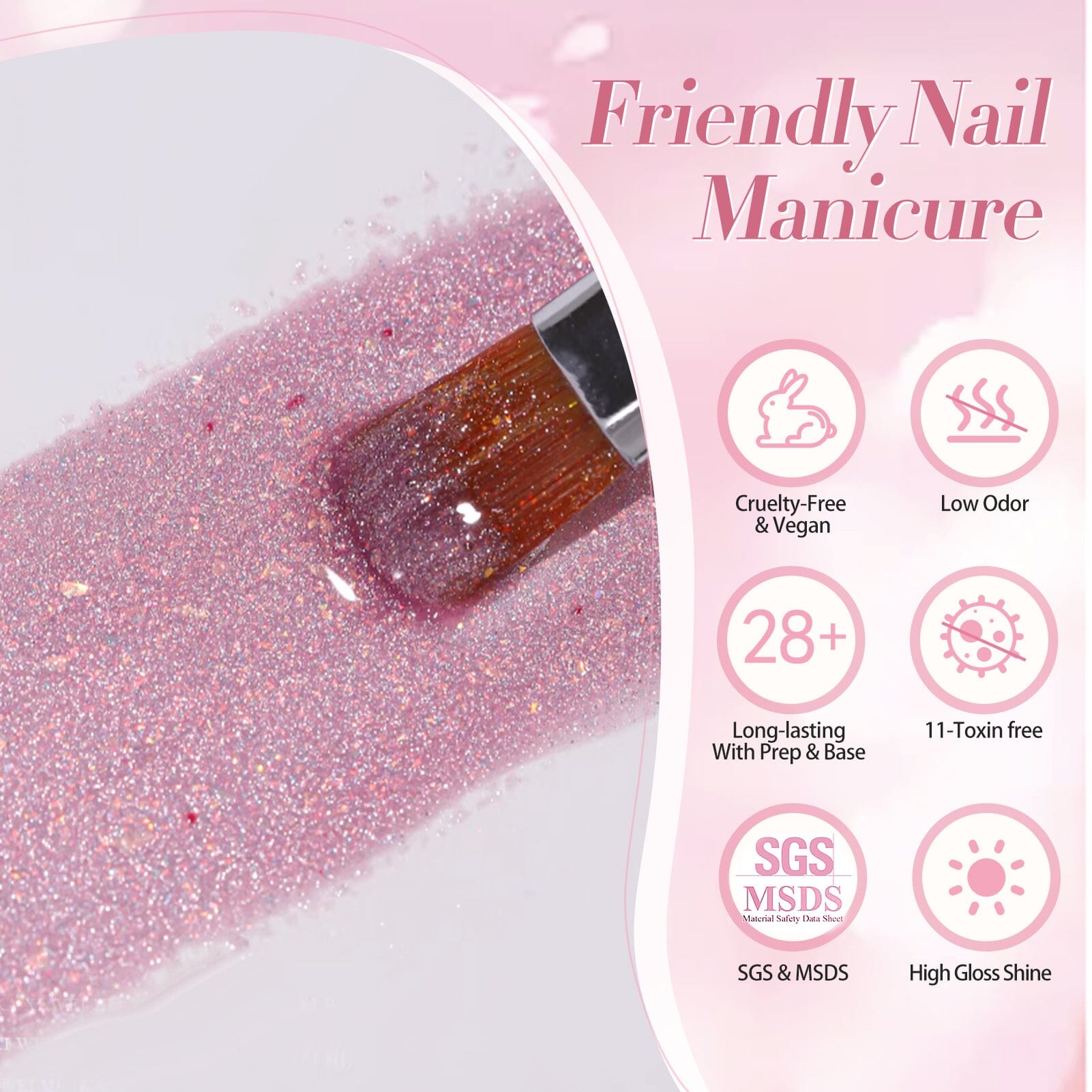 Pink Temperature-changing Cat Magnetic Gel Polish MY295 Empty Dream 15ml Gel Nail Polish BORN PRETTY 