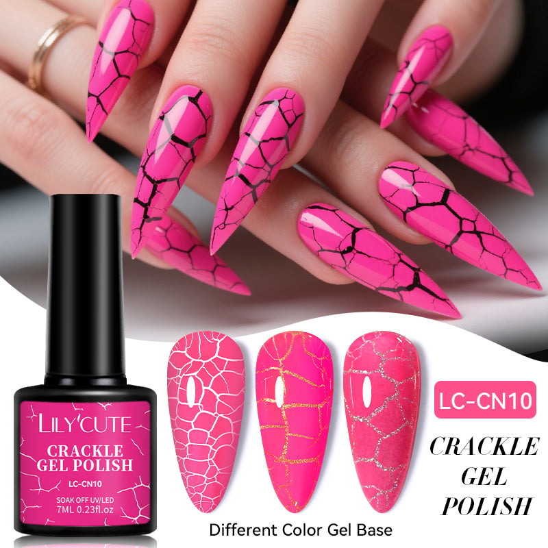 Neon Crackle Gel Polish LC-CN10 7ml