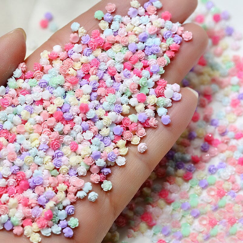 100pcs Mix Colorful Mini Resin Flowers 3D Nail Decoration Nail Decoration No Brand 
