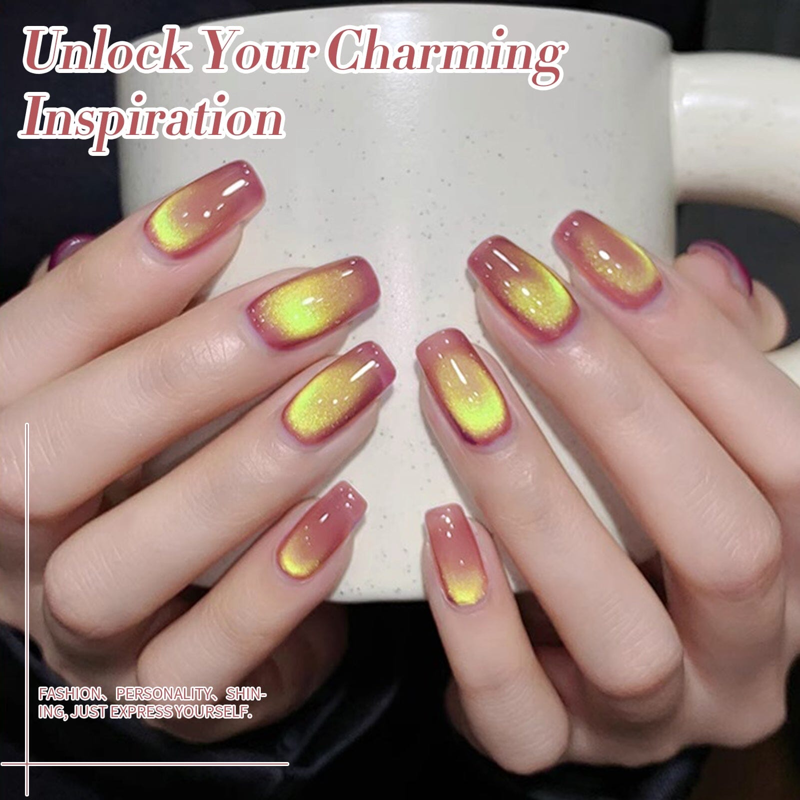Yellow Colored Cat Magnetic Gel Polish MY296 Passion Fruit 15ml Gel Nail Polish BORN PRETTY 