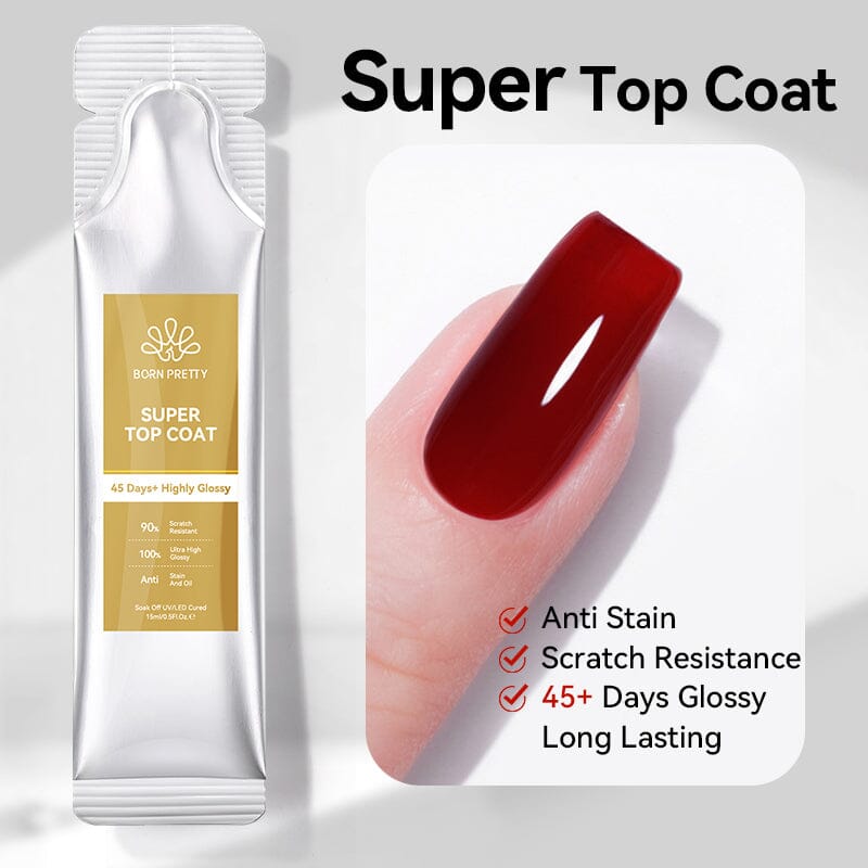 Super Top Coat 15ml (Bag) Base & Top Coat BORN PRETTY 