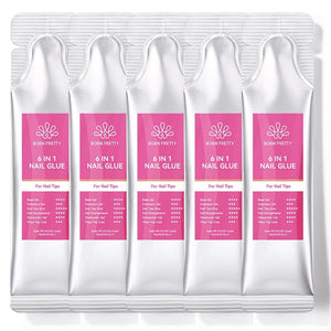 6 in 1 Nail Glue Gel 15ml (Bag) Gel Nail Polish BORN PRETTY 5 pcs 