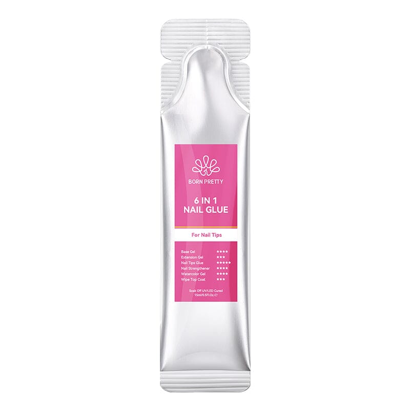 6 in 1 Nail Glue Gel 15ml (Bag) Gel Nail Polish BORN PRETTY 1 pc 