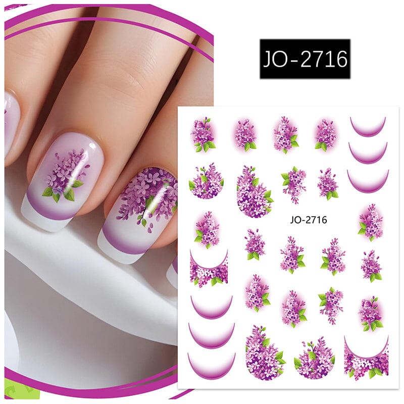 Flowers Butterfly 3D Nail Sticker JO-2715-2725 Nail Sticker No Brand JO-2716 
