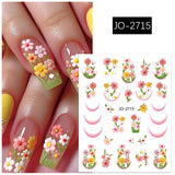 Flowers Butterfly 3D Nail Sticker JO-2715-2725 Nail Sticker No Brand JO-2715 