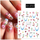 Flowers Butterfly 3D Nail Sticker JO-2715-2725 Nail Sticker No Brand JO-2717 