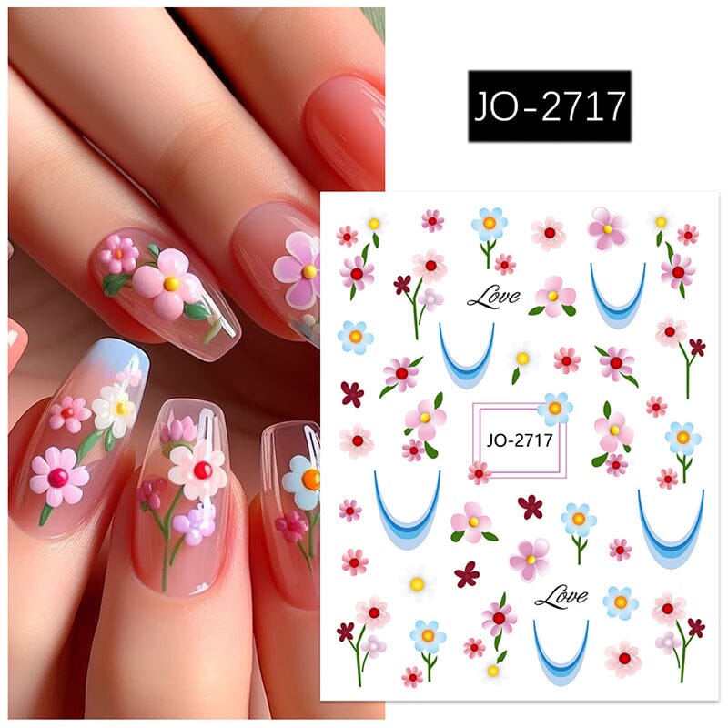 Flowers Butterfly 3D Nail Sticker JO-2715-2725 Nail Sticker No Brand JO-2717 