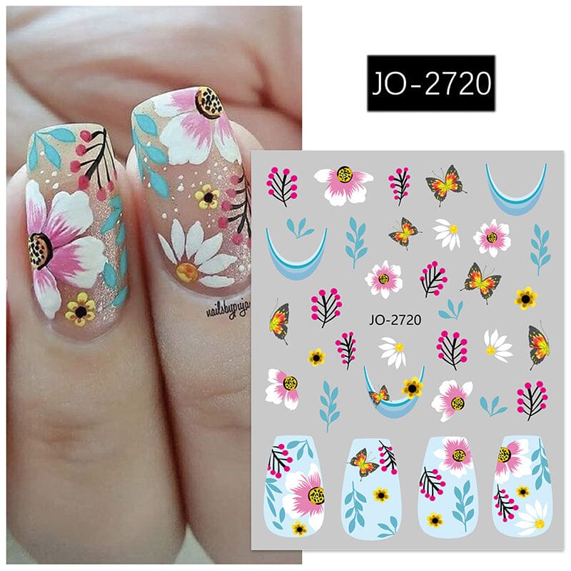 Flowers Butterfly 3D Nail Sticker JO-2715-2725 Nail Sticker No Brand JO-2720 