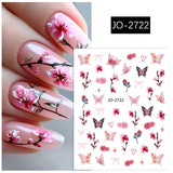 Flowers Butterfly 3D Nail Sticker JO-2715-2725 Nail Sticker No Brand JO-2722 