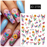 Flowers Butterfly 3D Nail Sticker JO-2715-2725 Nail Sticker No Brand JO-2725 