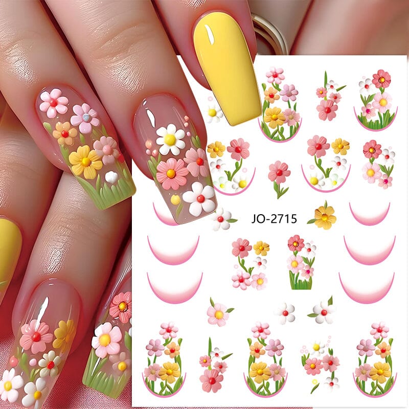 Flowers Butterfly 3D Nail Sticker JO-2715-2725 Nail Sticker No Brand 