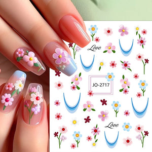 Flowers Butterfly 3D Nail Sticker JO-2715-2725 Nail Sticker No Brand 
