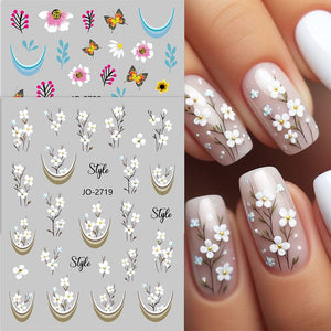 Flowers Butterfly 3D Nail Sticker JO-2715-2725 Nail Sticker No Brand 
