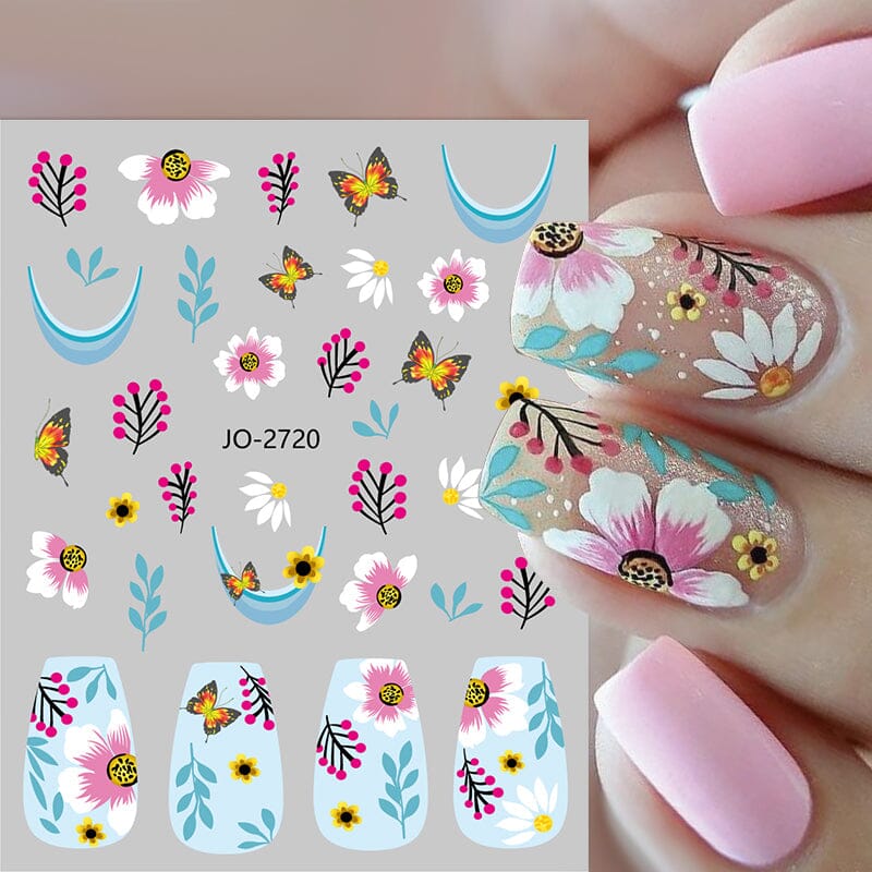 Flowers Butterfly 3D Nail Sticker JO-2715-2725 Nail Sticker No Brand 
