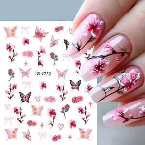 Flowers Butterfly 3D Nail Sticker JO-2715-2725 Nail Sticker No Brand 