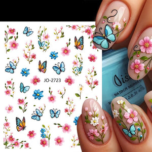 Flowers Butterfly 3D Nail Sticker JO-2715-2725 Nail Sticker No Brand 