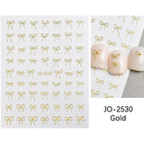 Bowknot 3D Nail Sticker JO-2530 Clearance No Brand Gold 